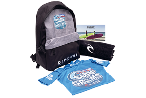 Rip Curl SurfGroms Merchandise Pack included with every SurfGroms registration