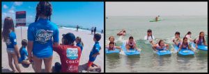 SurfGroms learning to surf at Currumbin Alley with Surfing Services Australia